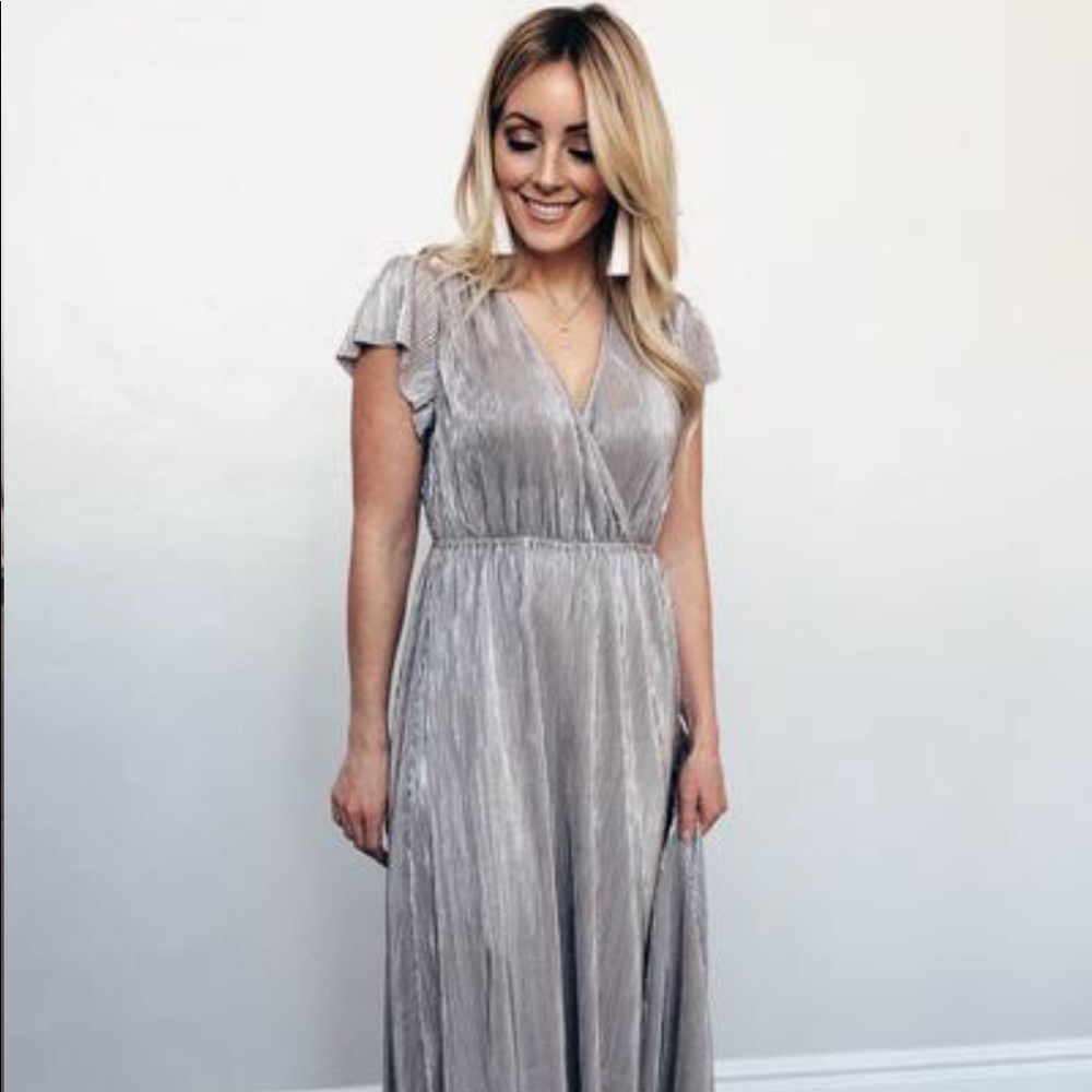 Athena pleated maxi dress